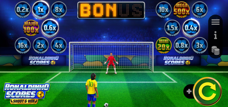 Ronaldinho Scores Shoot & Win