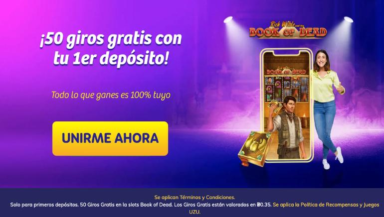 ¡Desbloquea 50 TIRADAS GRATIS con Tu Primer Depósito en PlayUZU!